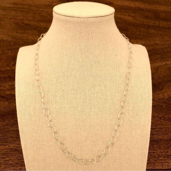 Danecraft Pure 100 | Delicate Open Link Necklace | Silver | 18” - Picture 4 of 4